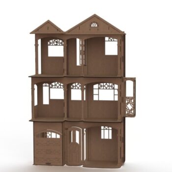 Intra απο ξύλο plywood 3mm-4mm πάχος - Αμερικανικό κουκλόσπιτο κοριτσιών Δίασταση 30x30 cm Intraeaxys-eo0qgnw1 - Image 5