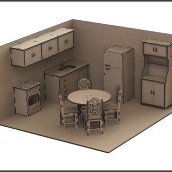 Intra απο ξύλο plywood 3mm-4mm πάχος - Ξύλινα έπιπλα κούκλας Δίασταση 30x30 cm Intraeaxys-loppqw3o - Image 1