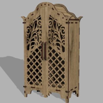 Intra απο ξύλο plywood 3mm-4mm πάχος - Ντουλάπα Κουκλόσπιτο Ντουλάπα Barbie Δίασταση 30x30 cm Intraeaxys-91jdm951 - Image 1