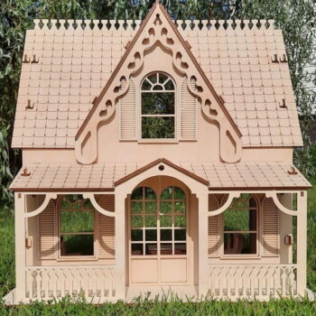 Intra απο ξύλο plywood 3mm-4mm πάχος - Διώροφο Ξύλινο Παιχνιδόσπιτο Διώροφη Κουκλόσπιτο Δίασταση 30x30 cm Intraeaxys-voq26q6o - Image 1