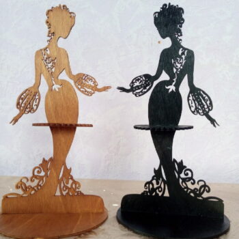 Intra απο ξύλο plywood 3mm-4mm πάχος - Όμορφη θήκη χαρτοπετσέτας για κορίτσι Δίασταση 30x30 cm Intraeaxys-ro6y5y37 - Image 1