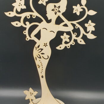 Intra απο ξύλο plywood 3mm-4mm πάχος - Στάντ κοσμήματος Woman Tree Δίασταση 30x30 cm Intraeaxys-51rre5v1 - Image 3