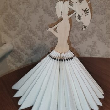 Intra απο ξύλο plywood 3mm-4mm πάχος - Θήκη χαρτοπετσέτας για κορίτσι ομπρέλα Δίασταση 30x30 cm Intraeaxys-eo0qgq91 - Image 1