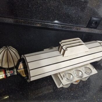 Intra απο ξύλο plywood 3mm-4mm πάχος - Ξύλινη θήκη για ποτήρι κρασιού και μπουκάλι υποβρυχίου Δίασταση 30x30 cm Intraeaxys-p7ymk857 - Image 3