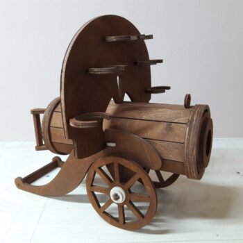 Intra απο ξύλο plywood 3mm-4mm πάχος - Cannon Mini Bar για μπουκάλι και γυαλί από κόντρα πλακέ Δίασταση 30x30 cm Intraeaxys-joedzld1 - Image 1