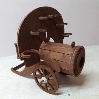 Intra απο ξύλο plywood 3mm-4mm πάχος - Cannon Mini Bar για μπουκάλι και γυαλί από κόντρα πλακέ Δίασταση 30x30 cm Intraeaxys-joedzld1 - Image 3