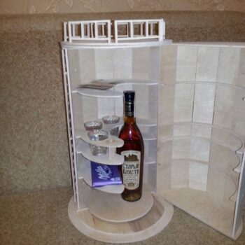 Intra απο ξύλο plywood 3mm-4mm πάχος - Wood Mini Bar Δίασταση 30x30 cm Intraeaxys-joedl451 - Image 1