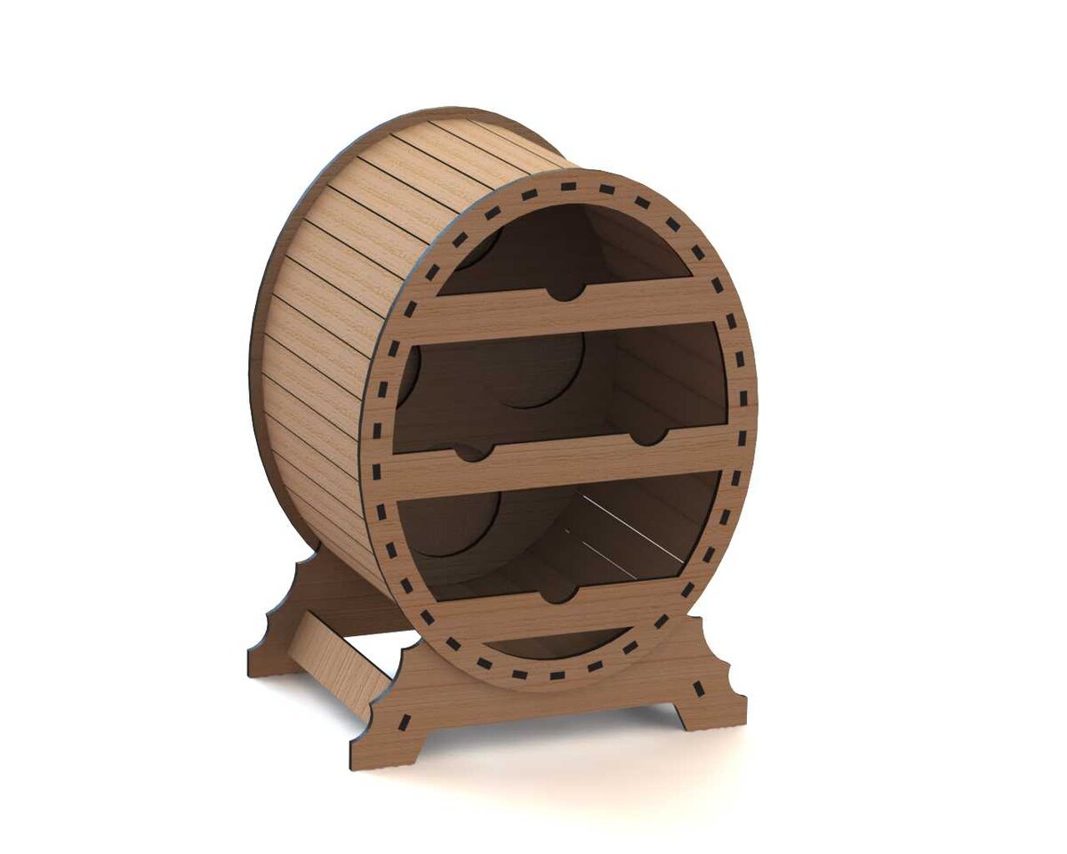 Intra απο ξύλο plywood 3mm-4mm πάχος - Ράφι κρασιού οβάλ Δίασταση 30x30 cm Intraeaxys-p7yxe2oq