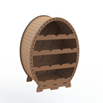 Intra απο ξύλο plywood 3mm-4mm πάχος - Σχέδια ραφιών κρασιού 14 μπουκαλιών Δίασταση 30x30 cm Intraeaxys-91j6q87m - Image 1