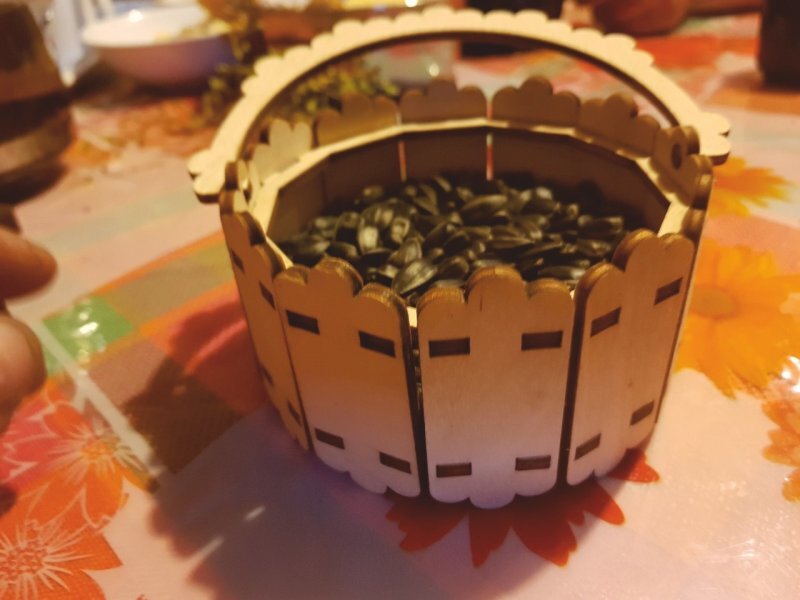 Intra απο ξύλο plywood 3mm-4mm πάχος - Σπόρος Ξύλινο Καλάθι Με Λαβή 4mm Δίασταση 30x30 cm Intraeaxys-r7vdmv67