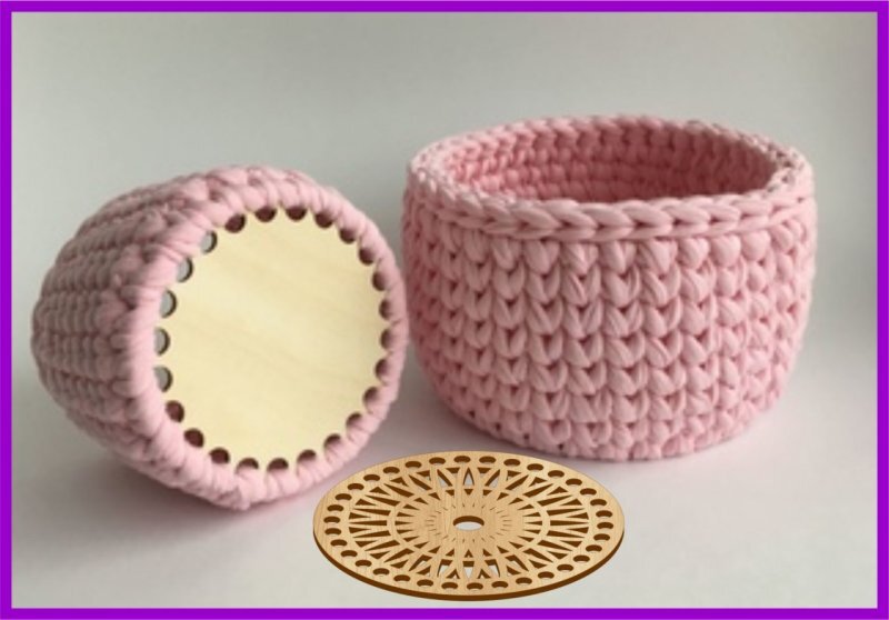 Intra απο ξύλο plywood 3mm-4mm πάχος - Καλάθι με βελονάκι Ξύλινη Πλάκα Βάσης Δίασταση 30x30 cm Intraeaxys-lop3qzz1