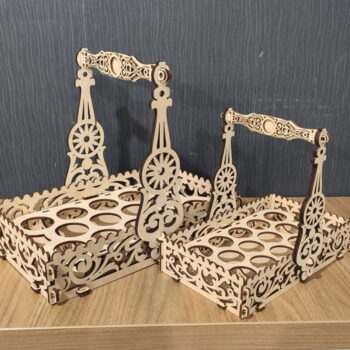 Intra απο ξύλο plywood 3mm-4mm πάχος - Διακοσμητικό καλάθι δώρων για το Πάσχα Δίασταση 30x30 cm Intraeaxys-joedy051 - Image 1