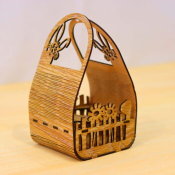 Intra απο ξύλο plywood 3mm-4mm πάχος - Χαριτωμένο καλάθι με αυγά του Πάσχα Δίασταση 30x30 cm Intraeaxys-lopqx0x7 - Image 5
