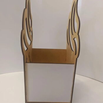 Intra απο ξύλο plywood 3mm-4mm πάχος - Καλάθι λουλουδιών σε σχήμα cupcake Δίασταση 30x30 cm Intraeaxys-e1gkzzmo - Image 4