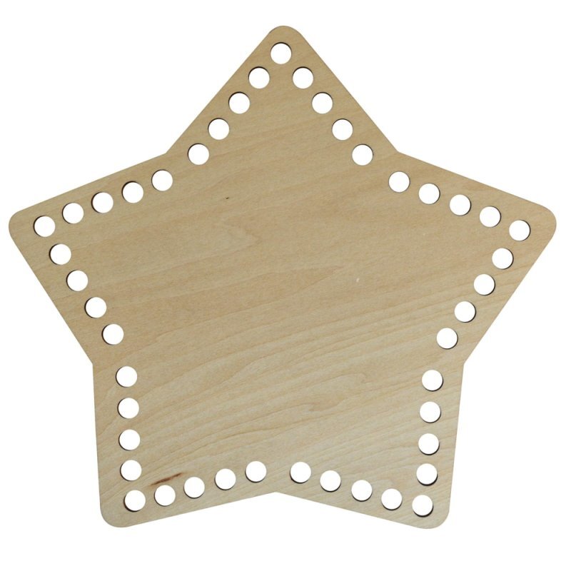 Intra απο ξύλο plywood 3mm-4mm πάχος - Ξύλινο πάτο καλαθιού σε σχήμα αστεριού για βελονάκι Δίασταση 30x30 cm Intraeaxys-m1dd6jx1