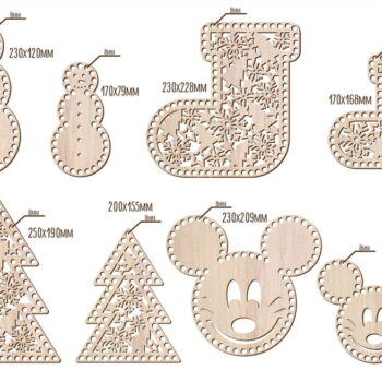 Intra απο ξύλο plywood 3mm-4mm πάχος - Χριστουγεννιάτικες Ξύλινες Βάσεις Πάτου Καλαθιού με βελονάκι Δίασταση 30x30 cm Intraeaxys-joedqqd1 - Image 1