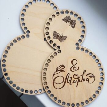 Intra απο ξύλο plywood 3mm-4mm πάχος - Ξύλινο πάτο για καλάθι για γυναίκες με βελονάκι Δώρο ημέρας 8 Μαρτίου Δίασταση 30x30 cm Intraeaxys-r1z2knl1 - Image 1