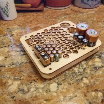 Intra απο ξύλο plywood 3mm-4mm πάχος - Θήκη αποθήκευσης Battery Organizer Δίασταση 30x30 cm Intraeaxys-d1lv4qxo - Image 1