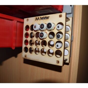 Intra απο ξύλο plywood 3mm-4mm πάχος - Αφήστε τη θήκη μπαταρίας AA Δίασταση 30x30 cm Intraeaxys-p7yzpr1q - Image 1