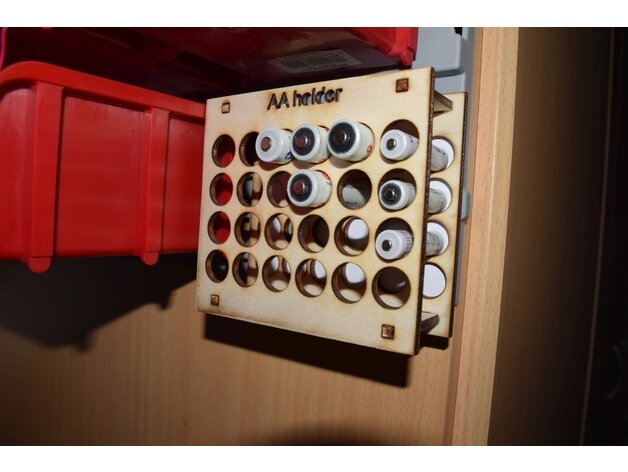 Intra απο ξύλο plywood 3mm-4mm πάχος - Αφήστε τη θήκη μπαταρίας AA Δίασταση 30x30 cm Intraeaxys-p7yzpr1q