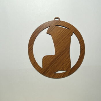 Intra απο ξύλο plywood 3mm-4mm πάχος - Μπιχλιμπίδι διακόσμησης χριστουγεννιάτικου δέντρου με κάλτσες Δίασταση 30x30 cm Intraeaxys-r1z2x8n1 - Image 3