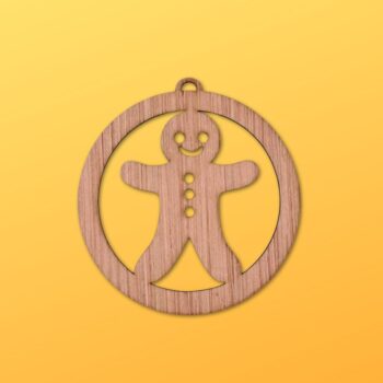 Intra απο ξύλο plywood 3mm-4mm πάχος - Ξύλινο χριστουγεννιάτικο στολίδι με μελόψωμο Δίασταση 10x10 cm Intraeaxys-eo203r67 - Image 1