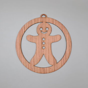 Intra απο ξύλο plywood 3mm-4mm πάχος - Ξύλινο χριστουγεννιάτικο στολίδι με μελόψωμο Δίασταση 10x10 cm Intraeaxys-eo203r67 - Image 3