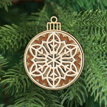 Intra απο ξύλο plywood 3mm-4mm πάχος - Μπιχλιμπίδι με στρώσεις Χριστουγεννιάτικου Δέντρου Δίασταση 30x30 cm Intraeaxys-m1d6zp37 - Image 1