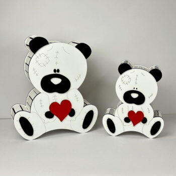 Intra απο ξύλο plywood 3mm-4mm πάχος - Κουτί δώρου Teddy Bear Δίασταση 30x30 cm Intraeaxys-r7vm9pl7 - Image 3