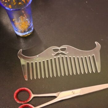 Intra απο ξύλο plywood 3mm-4mm πάχος - Ακρυλική χτένα σε σχήμα μουστάκι Δίασταση 30x30 cm Intraeaxys-lopqevz7 - Image 5