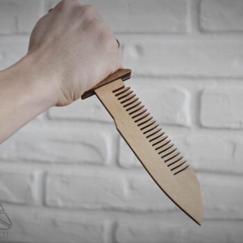 Intra απο ξύλο plywood 3mm-4mm πάχος - Ξύλινη χτένα μαχαιριού Δίασταση 30x30 cm Intraeaxys-yon05qx7 - Image 7