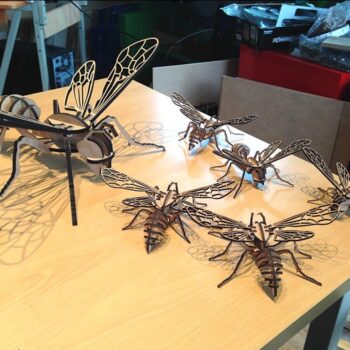 Intra απο ξύλο plywood 3mm-4mm πάχος - Bee 3D Puzzle Δίασταση 30x30 cm Intraeaxys-67wl5vw1 - Image 5