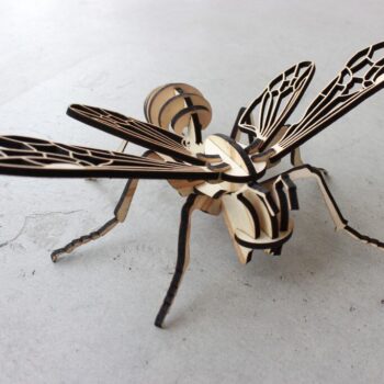 Intra απο ξύλο plywood 3mm-4mm πάχος - Bee 3D Puzzle 4mm Δίασταση 30x30 cm Intraeaxys-075y3epo - Image 1