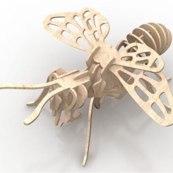 Intra απο ξύλο plywood 3mm-4mm πάχος - 3D παζλ Bee Insect Δίασταση 30x30 cm Intraeaxys-r7vm2327 - Image 1