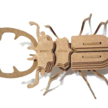 Intra απο ξύλο plywood 3mm-4mm πάχος - Beetle Insect 3D Wood Puzzle 3mm Δίασταση 30x30 cm Intraeaxys-eo0qqq31 - Image 1