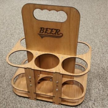 Intra απο ξύλο plywood 3mm-4mm πάχος - 6 Pack Beer Carrier Δίασταση 20x20 cm Intraeaxys-91jkpqpo - Image 1