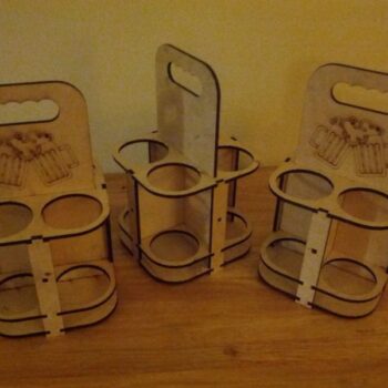 Intra απο ξύλο plywood 3mm-4mm πάχος - Φορέας φιαλών 4 συσκευασιών Δίασταση 30x30 cm Intraeaxys-e1g53q8o - Image 1