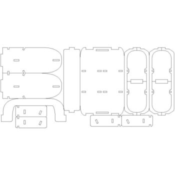Intra απο ξύλο plywood 3mm-4mm πάχος - Beer Rack Six Beer Bottles Carrier Δίασταση 30x30 cm Intraeaxys-51r8qvd7 - Image 3