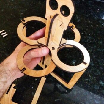 Intra απο ξύλο plywood 3mm-4mm πάχος - Παζλ Minimal 4 Pack Bottle Carrier Δίασταση 20x20 cm Intraeaxys-qom65dr1 - Image 5