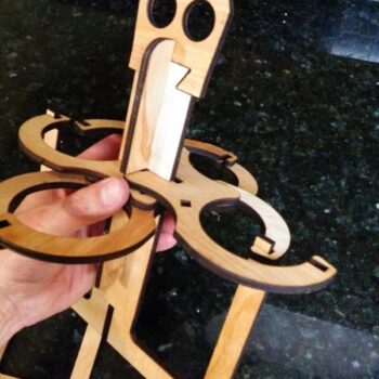 Intra απο ξύλο plywood 3mm-4mm πάχος - Παζλ Minimal 4 Pack Bottle Carrier Δίασταση 20x20 cm Intraeaxys-qom65dr1 - Image 6