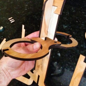 Intra απο ξύλο plywood 3mm-4mm πάχος - Παζλ Minimal 4 Pack Bottle Carrier Δίασταση 20x20 cm Intraeaxys-qom65dr1 - Image 7