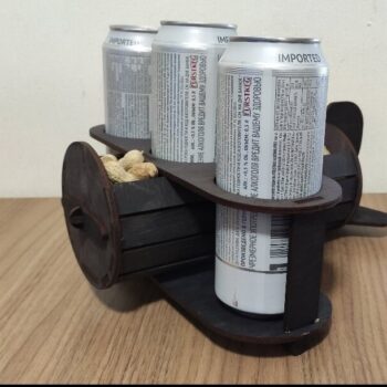 Intra απο ξύλο plywood 3mm-4mm πάχος - Airplane Beer Caddy Δίασταση 30x30 cm Intraeaxys-078ymejo - Image 1