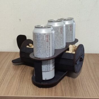 Intra απο ξύλο plywood 3mm-4mm πάχος - Airplane Beer Caddy Δίασταση 30x30 cm Intraeaxys-078ymejo - Image 3