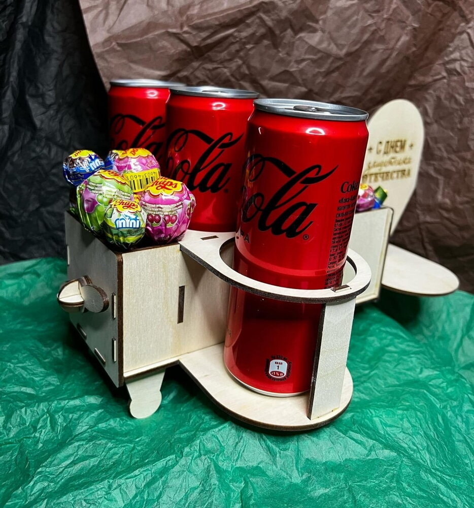 Intra απο ξύλο plywood 3mm-4mm πάχος - Στήριγμα μπύρας σε σχήμα αεροπλάνου Δίασταση 30x30 cm Intraeaxys-91jdnzp1