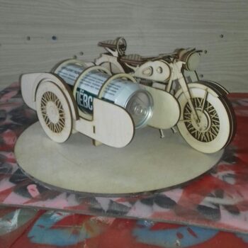 Intra απο ξύλο plywood 3mm-4mm πάχος - Θήκη ποτού μοτοσυκλέτας Δίασταση 30x30 cm Intraeaxys-m1d68rx7 - Image 1