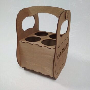 Intra απο ξύλο plywood 3mm-4mm πάχος - Ξύλινο Beer Caddy Δίασταση 30x30 cm Intraeaxys-r7vmy957 - Image 1