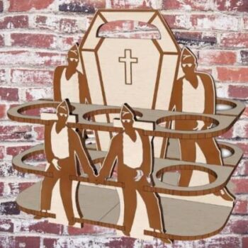 Intra απο ξύλο plywood 3mm-4mm πάχος - Coffin Dance Drink Holder Beer Caddy Δίασταση 30x30 cm Intraeaxys-ro6y4n37 - Image 1