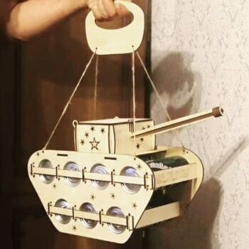 Intra απο ξύλο plywood 3mm-4mm πάχος - Δεξαμενή θήκη μπύρας Μεταφορέας μπουκαλιών Δίασταση 30x30 cm Intraeaxys-ro6y8n37 - Image 1