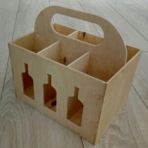 Intra απο ξύλο plywood 3mm-4mm πάχος - Beer Box Caddy Δίασταση 30x30 cm Intraeaxys-075yv88o