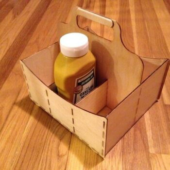 Intra απο ξύλο plywood 3mm-4mm πάχος - Picnic Caddy Δίασταση 30x30 cm Intraeaxys-67wl3831 - Image 1